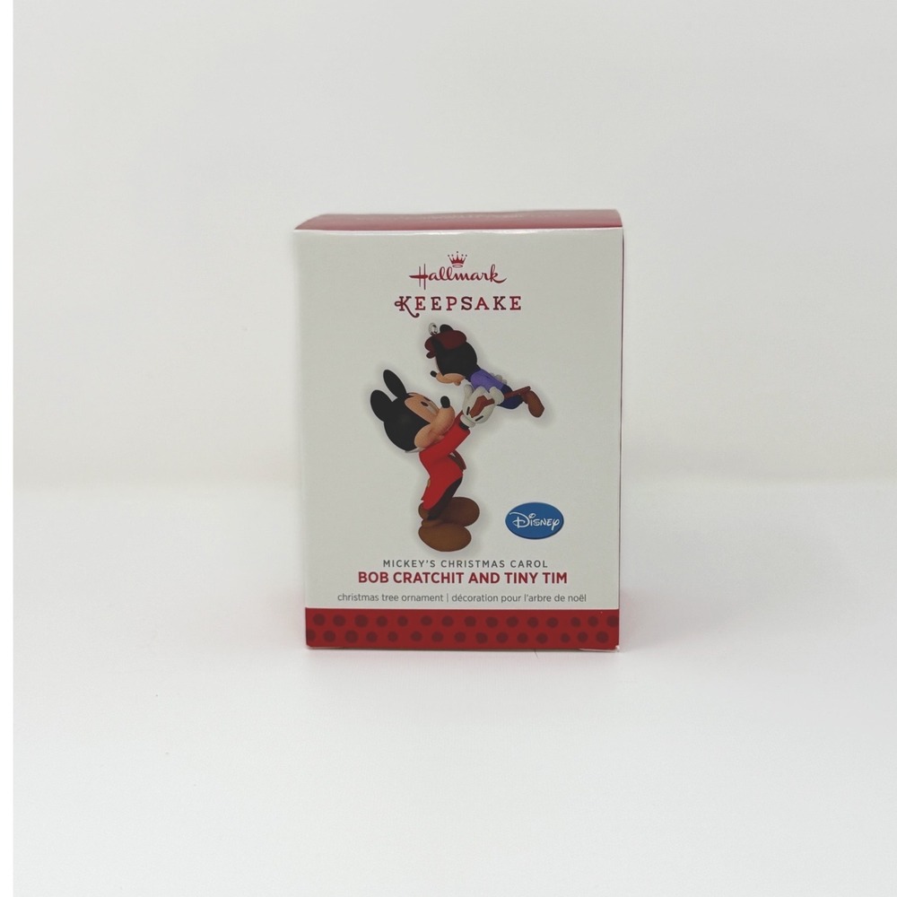 Hallmark Disney Mickey's Christmas Carol Bob Cratchit Tiny Tim Ornament 2013